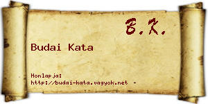 Budai Kata névjegykártya